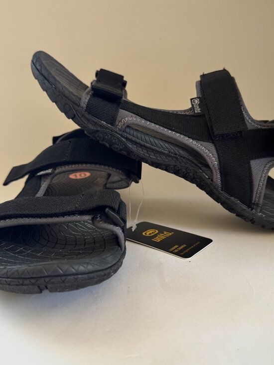 Men\'s Ecko Unltd Athletic Strappy Sandals Grey Black Size 10 US